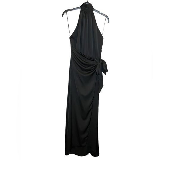 Ramy Brook Daphne Wrap Halter Cocktail Dress on Back Black Size 2 NWT - Picture 4 of 11